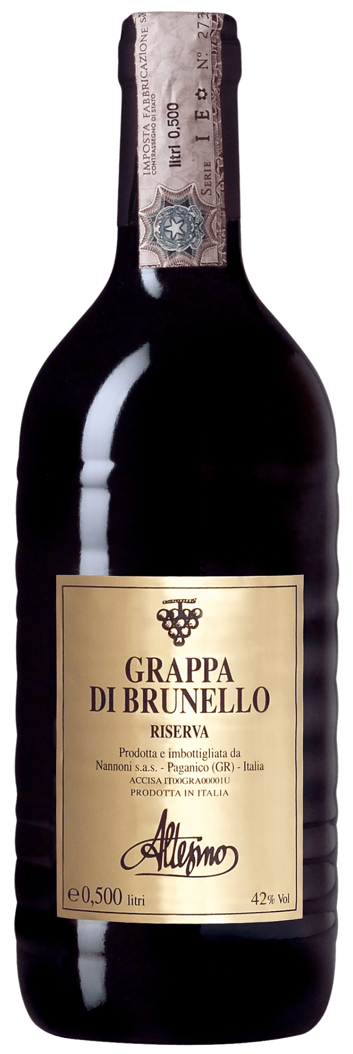 Grappa di Brunnello Riserva Altesino 42% Vol. - 0,5 L
