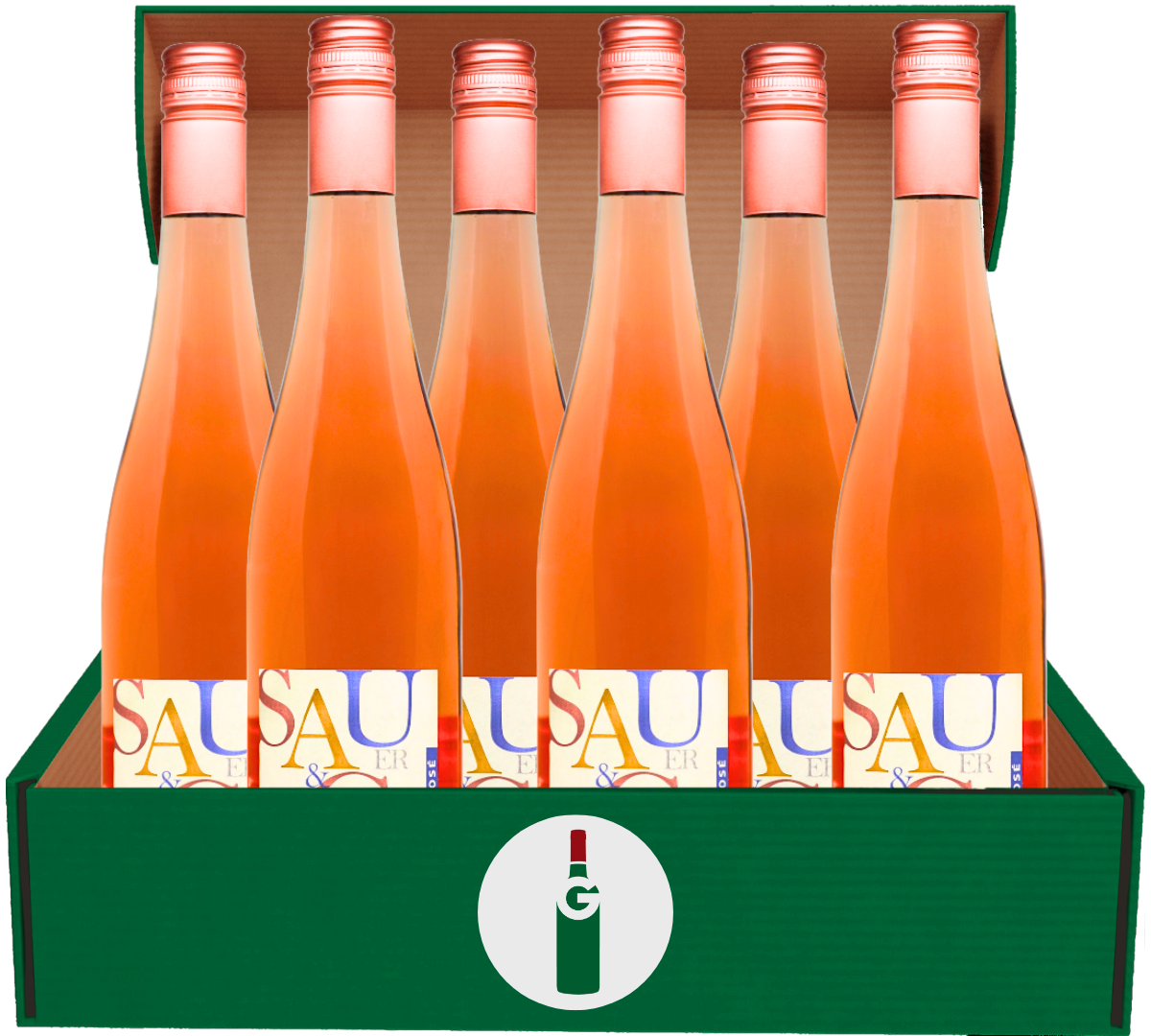 6er Paket Saugeil Rosé 2023 trocken - Sauer & Geisel