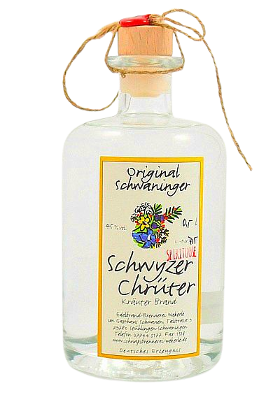 Chrüter Schweizer Kräuterbrand Schwanen Schnapswerkstatt 45% Vol. - 0,5 L