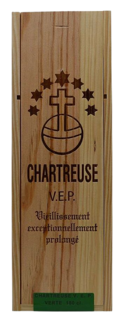 Chartreuse VEP grün Holzkiste 54% Vol., 1 L