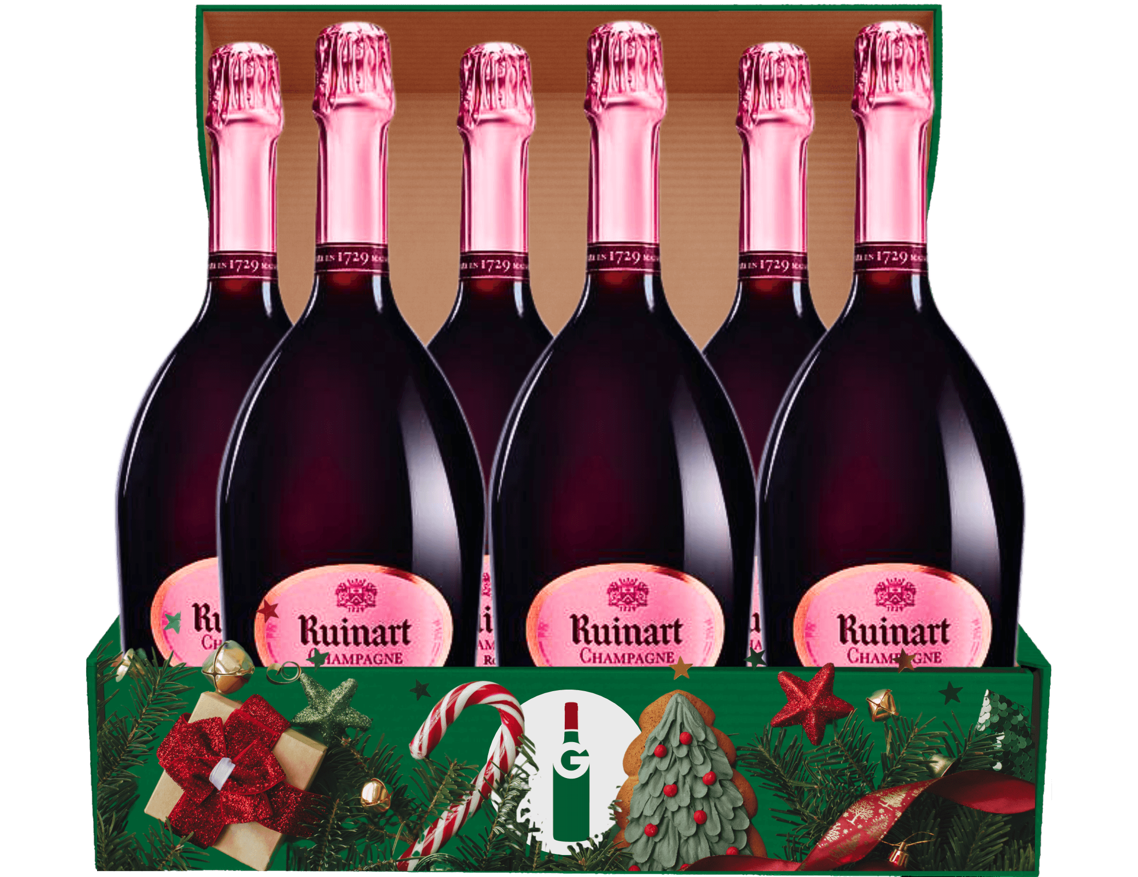 6er Paket Ruinart Rose Brut - Dezember Aktion